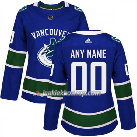 Nainen NHL Vancouver Canucks Custom Adidas 2017-2018 Sininen Authentic